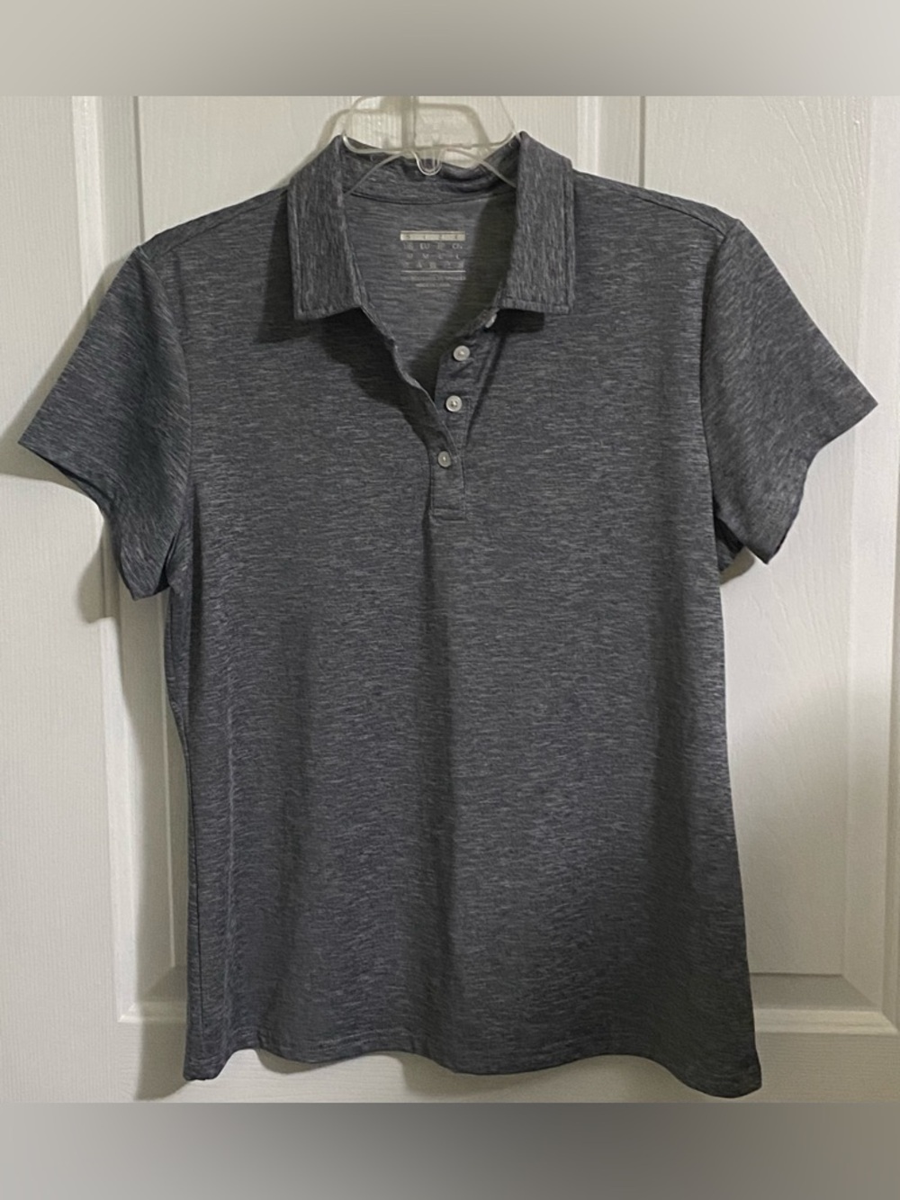 NEW WOMENS SHORT SLEEVE POLO SHIRT GRAY